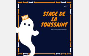 STAGE DES VACANCES DE LA TOUSSAINT