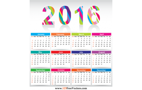 Calendrier 2016