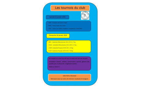 Tournois du Club durant le mois de janvier