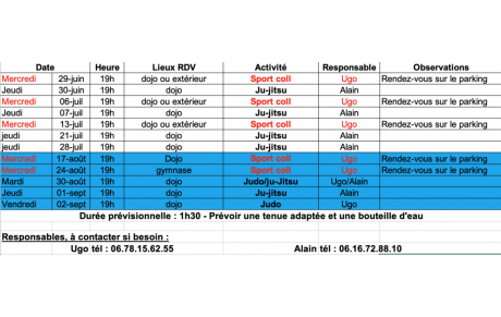 EN ATTENDANT LA RENTREE SPORT CO